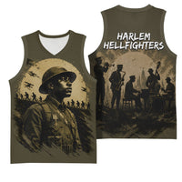 Harlem Hellfighters WWI Soldier Basketball Jersey Vintage Military Hero Jazz Band Silhouette Art