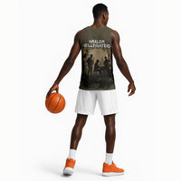 Harlem Hellfighters WWI Soldier Basketball Jersey Vintage Military Hero Jazz Band Silhouette Art