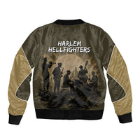 Harlem Hellfighters WWI Soldier Bomber Jacket Vintage Military Hero Jazz Band Silhouette Art