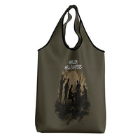 Harlem Hellfighters WWI Soldier Grocery Bag Vintage Military Hero Jazz Band Silhouette Art