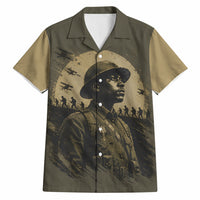 Harlem Hellfighters WWI Soldier Hawaiian Shirt Vintage Military Hero Jazz Band Silhouette Art