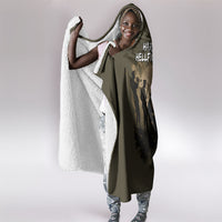 Harlem Hellfighters WWI Soldier Hooded Blanket Vintage Military Hero Jazz Band Silhouette Art