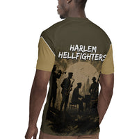 Harlem Hellfighters WWI Soldier Rugby Jersey Vintage Military Hero Jazz Band Silhouette Art