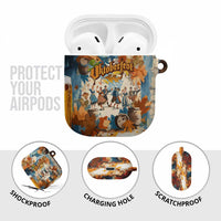 Oktoberfest AirPods Case with Beer Mug Illustration White Diamond Pattern - Wonder Print Shop