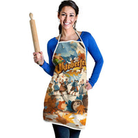 Oktoberfest Apron with Beer Mug Illustration White Diamond Pattern - Wonder Print Shop