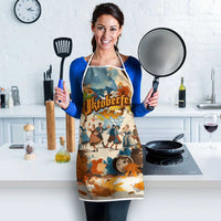 Oktoberfest Apron with Beer Mug Illustration White Diamond Pattern - Wonder Print Shop