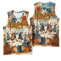 Oktoberfest Basketball Jersey with Beer Mug Illustration White Diamond Pattern - Wonder Print Shop