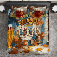 Oktoberfest Bedding Set with Beer Mug Illustration White Diamond Pattern - Wonder Print Shop