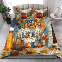 Oktoberfest Bedding Set with Beer Mug Illustration White Diamond Pattern - Wonder Print Shop