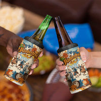 Oktoberfest 4 in 1 Can Cooler Tumbler with Beer Mug Illustration White Diamond Pattern - Wonder Print Shop