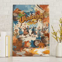 Oktoberfest Canvas Wall Art with Beer Mug Illustration White Diamond Pattern - Wonder Print Shop