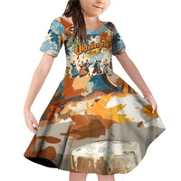 Oktoberfest Family Matching Off Shoulder Short Dress and Hawaiian Shirt with Beer Mug Illustration White Diamond Pattern - Wonder Print Shop