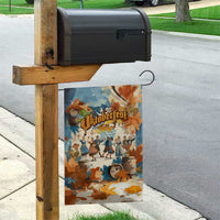 Oktoberfest Garden Flag with Beer Mug Illustration White Diamond Pattern - Wonder Print Shop