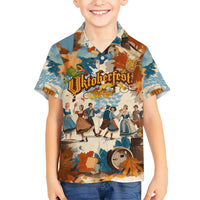 Oktoberfest Hawaiian Shirt with Beer Mug Illustration White Diamond Pattern - Wonder Print Shop