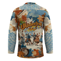 Oktoberfest Hockey Jersey with Beer Mug Illustration White Diamond Pattern - Wonder Print Shop