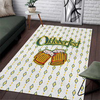 Oktoberfest Area Rug with Oktoberfest Beer Mug Illustration White Diamond - Wonder Print Shop