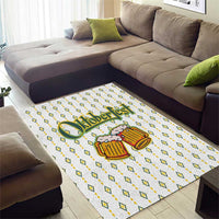 Oktoberfest Area Rug with Oktoberfest Beer Mug Illustration White Diamond - Wonder Print Shop