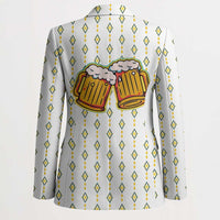 Oktoberfest Blazer with Oktoberfest Beer Mug Illustration White Diamond - Wonder Print Shop