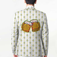 Oktoberfest Blazer with Oktoberfest Beer Mug Illustration White Diamond - Wonder Print Shop