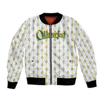 Oktoberfest Bomber Jacket with Oktoberfest Beer Mug Illustration White Diamond - Wonder Print Shop
