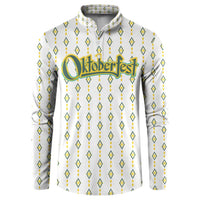 Oktoberfest Button Sweatshirt with Oktoberfest Beer Mug Illustration White Diamond - Wonder Print Shop