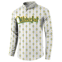 Oktoberfest Button Sweatshirt with Oktoberfest Beer Mug Illustration White Diamond - Wonder Print Shop