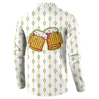 Oktoberfest Button Sweatshirt with Oktoberfest Beer Mug Illustration White Diamond - Wonder Print Shop