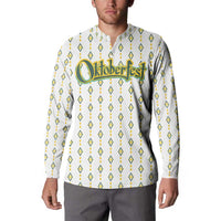 Oktoberfest Button Sweatshirt with Oktoberfest Beer Mug Illustration White Diamond - Wonder Print Shop