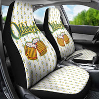 Oktoberfest Car Seat Cover with Oktoberfest Beer Mug Illustration White Diamond - Wonder Print Shop