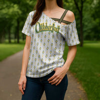 Oktoberfest Cross Shoulder Shirt with Oktoberfest Beer Mug Illustration White Diamond - Wonder Print Shop