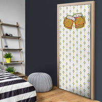 Oktoberfest Door Cover with Oktoberfest Beer Mug Illustration White Diamond - Wonder Print Shop