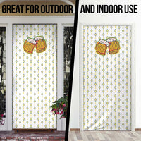 Oktoberfest Door Cover with Oktoberfest Beer Mug Illustration White Diamond - Wonder Print Shop