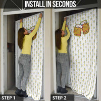 Oktoberfest Door Cover with Oktoberfest Beer Mug Illustration White Diamond - Wonder Print Shop