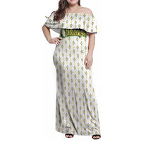 Oktoberfest Family Matching Off Shoulder Maxi Dress and Hawaiian Shirt with Oktoberfest Beer Mug Illustration White Diamond - Wonder Print Shop