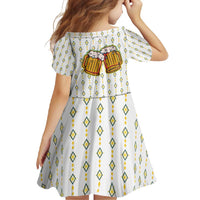 Oktoberfest Family Matching Summer Maxi Dress and Hawaiian Shirt with Oktoberfest Beer Mug Illustration White Diamond - Wonder Print Shop