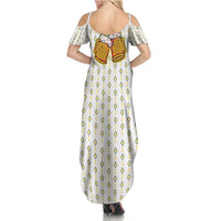 Oktoberfest Family Matching Summer Maxi Dress and Hawaiian Shirt with Oktoberfest Beer Mug Illustration White Diamond - Wonder Print Shop