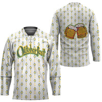 Oktoberfest Hockey Jersey with Oktoberfest Beer Mug Illustration White Diamond - Wonder Print Shop