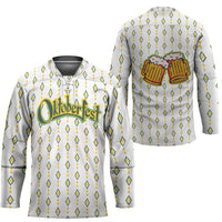 Oktoberfest Hockey Jersey with Oktoberfest Beer Mug Illustration White Diamond - Wonder Print Shop