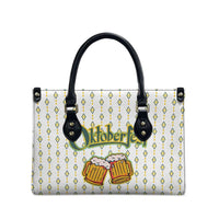 Oktoberfest Leather Bag with Oktoberfest Beer Mug Illustration White Diamond - Wonder Print Shop