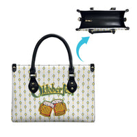 Oktoberfest Leather Bag with Oktoberfest Beer Mug Illustration White Diamond - Wonder Print Shop