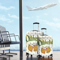 Oktoberfest Luggage Cover with Oktoberfest Beer Mug Illustration White Diamond - Wonder Print Shop