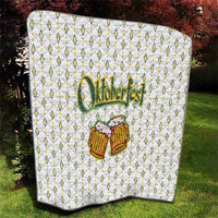 Oktoberfest Quilt with Oktoberfest Beer Mug Illustration White Diamond - Wonder Print Shop