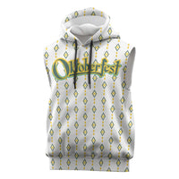 Oktoberfest Sleeveless Hoodie with Oktoberfest Beer Mug Illustration White Diamond - Wonder Print Shop