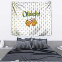 Oktoberfest Tapestry with Oktoberfest Beer Mug Illustration White Diamond - Wonder Print Shop
