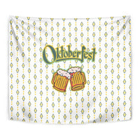 Oktoberfest Tapestry with Oktoberfest Beer Mug Illustration White Diamond - Wonder Print Shop