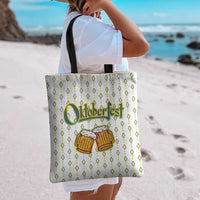 Oktoberfest Tote Bag with Oktoberfest Beer Mug Illustration White Diamond - Wonder Print Shop