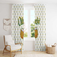 Oktoberfest Window Curtain with Oktoberfest Beer Mug Illustration White Diamond - Wonder Print Shop