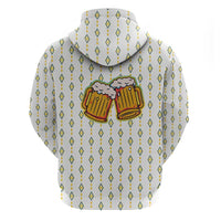 Oktoberfest Zip Hoodie with Oktoberfest Beer Mug Illustration White Diamond - Wonder Print Shop