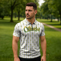 Oktoberfest Zipper Polo Shirt with Oktoberfest Beer Mug Illustration White Diamond - Wonder Print Shop