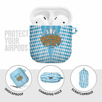 Oktoberfest AirPods Case with Beer Glass Illustration Blue White Diamond - Wonder Print Shop